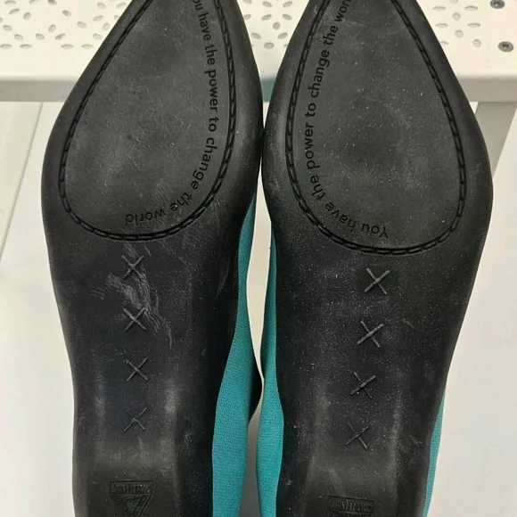 John Fluevog Blue Flats Minimalist Design - Picture 2 of 3